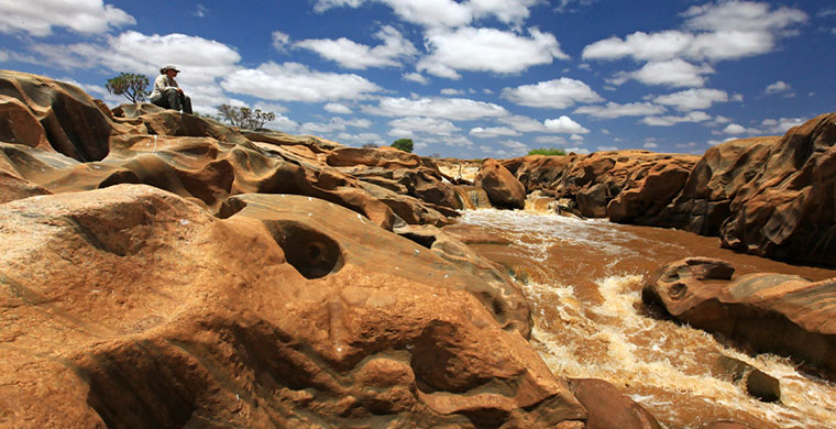 Lugard Falls at Tsavo East National Park